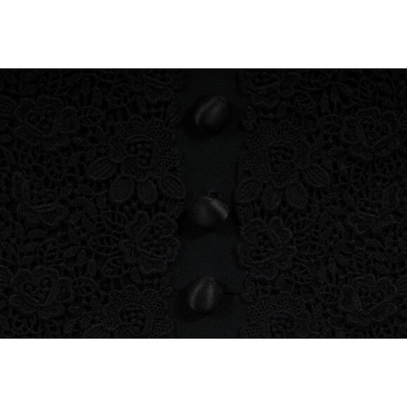 Dolce & Gabbana Embroidered  Floral Lace Pencil Dress Medium IT 38 Button Front - Picture 8 of 13